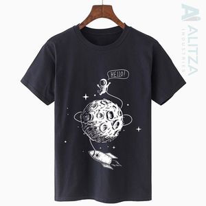 Coton biologique Logo imprimé sur mesure Chemise unisexe à épaules tombantes de style Hip Hop T-shirts pour hommes pré-rétrécis - Product Image 2