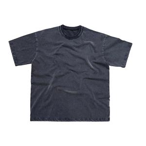 เสื้อยืดทรงใหญ่แบบ Heavyweight Acid Wash แขนสั้น คอกลม ทรงบ็อกซี่  แบบเรียบๆ สไตล์ลำลอง  สามารถสั่งทำพิเศษได้ พร้อมสกรีนลายรู  โลโก้  เสื้อยืดผู้ชาย - Product Image 4