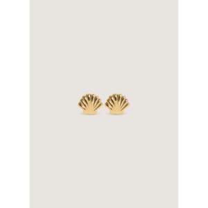 Bb 18K Gold Plated Shell Stud <b>Earrings</b> Trendy Wedding Engagement Anniversary Party Jewelry with Turquoise Diamond Pearl Stone - Product Image 1