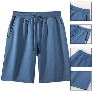 กางเกงขาสั้นกีฬาลำลองของผู้ชายกางเกงขาสั้นชายหาดลายสีพื้นย้อมสีล้วนสำหรับฤดูร้อน - Product Image 2