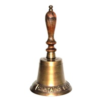 Cloche suspendue traditionnelle en laiton plaqué or sculpté, style nautique, élégante, ornement d'intérieur pour la maison, le temple, le salon, spirituel