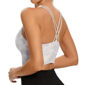 Wholesale New Gym wear Crop Tops Blank Yoga Sports Bra Fitness Active Wear With Removable Pads Bras <b>Women</b> Activewear Sports Bra - Product Image 5