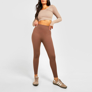 Top corto de manga larga para mujer – Camiseta sexy con cuello redondo para gimnasio, ropa informal para fitness |   Tops Cortos al por Mayor para Mujer - Product Image 1