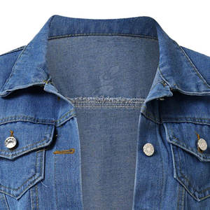 Veste en jean délavée réversible de haute qualité, dernier modèle, Veste en jean délavée réversible à prix réduit - Product Image 5