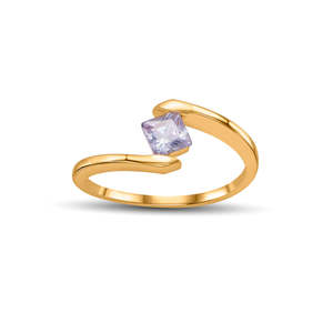 แหวนทอง 14k ชุบโรเดียมประดับพลอยสำหรับเธอ - ของขวัญสุดโรแมนติก - Product Image 3