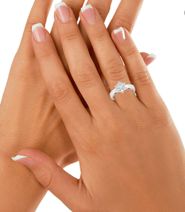 Anillo de Compromiso Floral de Plata de Ley 925 con Baño de Oro Rosa y Moissanita de Corte Brillante de 0.62Ct para Mujer, Marca Tishya Diamond, 15g - Product Image 2