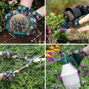 Gants en cuir imperméables confortables pour femmes, compatibles avec les écrans tactiles ambidextres, design 3D pour le jardinage, l'élagage des roses, la plantation - Product Image 6