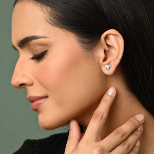 NOVAMART Fine Princess Cut Diamond Stud <b>Earrings</b> in 14k Gold Plating Wholesale Export - Product Image 3