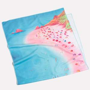 Serviette de plage de voyage de luxe personnalisée avec impression artistique, séchage rapide, motif tropical estival original et sac de piscine de luxe - Product Image 2