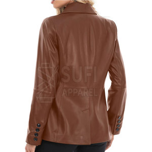 Hot Selling Women Genuine Leather Winter Eco-Friendly Windproof Jacket Front Logo Customized Colors Sizes High Quality Full - Product Image 2