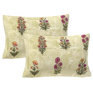 Olive Green Floral 240 TC 100% Cotton Bedsheet Set Super <b>King</b> <b>Size</b> with 2 Pillow Covers for Home Hotel Use-3pc Pack (SHKV1077) - Product Image 3