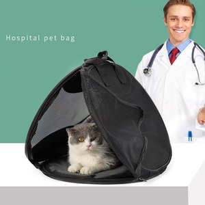 Bolsa de Transporte Plegable Redonda para Mascotas, Tienda de Campaña Portátil para Gatos, Bolsa Ligera para Perros para Viajes al Aire Libre con Asa para Transportar Cachorros y Gatitos - Product Image 4