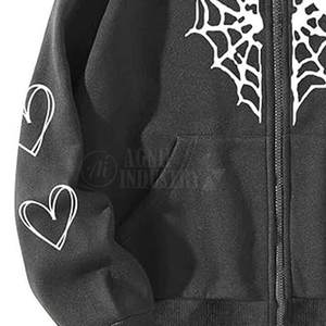 Concevez vos propres sweats à capuche d'hiver de haute qualité avec fermeture éclair en strass, 100% coton, best-seller, prix bas, dernier design pour hommes - Product Image 5