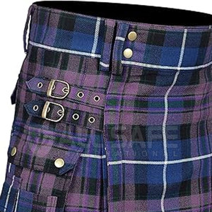 กระโปรงสั้นอเนกประสงค์สำหรับผู้ชายผ้าคอตตอนผสมกับผ้าตาหมากรุกปรับได้ดีไซน์มีหลายกระเป๋าและทนทาน - Product Image 4