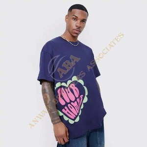 T-shirt sérigraphie 3D impression T-shirt ample à strass brillant tendance 100% pur coton - Product Image 1