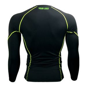 Vêtements de fitness pour hommes personnalisables en usine chemise de compression 3D de qualité supérieure avec tissu respirant à séchage rapide vente en gros - Product Image 4
