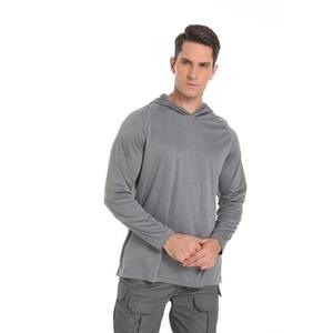 RTS resistente al olor Upf 50 + protección solar que absorbe la humedad poliéster Spandex hombres manga larga malla ventilada Uv sol pesca camisas - Product Image 4