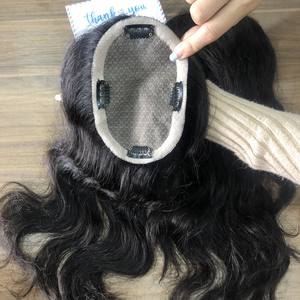 ขายส่งชั้นยอดผมมนุษย์ยุโรปไฮไลท์สีผ้าไหมฐานท็อปเปอร์คลิปในผมมนุษย์ท็อปเปอร์วิกผมมนุษย์ - Product Image 6