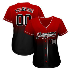Maillot de baseball personnalisé avec nom de joueur, unisexe, nom d'équipe imprimé, design par sublimation, entièrement boutonné, respirant, fabrication en usine - Product Image 1