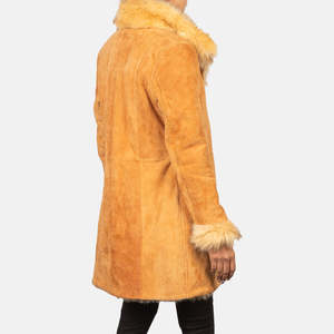 Manteau en cuir à capuche réversible en cachemire beige - Taille XL - Style streetwear - Product Image 5