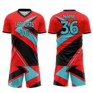 Vestes de maillot de football pour filles en or personnalisées Service OEM Technique de coupe automatisée maillot de football maillot de football - Product Image 5