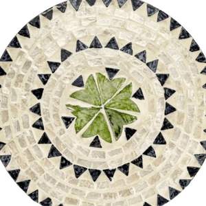 Plateau de service en bois vietnamien de luxe avec belle conception d'incrustation de vadrouille Vaisselle tendance pour restaurant et table basse - Product Image 2