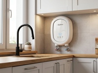 Chauffe-eau instantané électrique sans réservoir 220V 5500W pour cuisine et maison, utilisation sous comptoir, petit modèle, pour douche (Geyser)