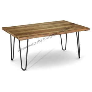 Table basse de luxe la plus vendue Dessus en bois de style nouveau avec une finition de haute qualité pour le salon intérieur ou la salle à manger - Product Image 2