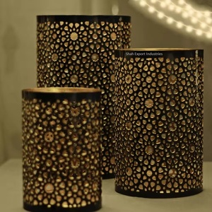 Top Seller Metal <b>Black</b> and Gold Votive <b>Candle</b> <b>Holder</b> Designer for Home Garden Weddings and Events Decorations - Product Image 4