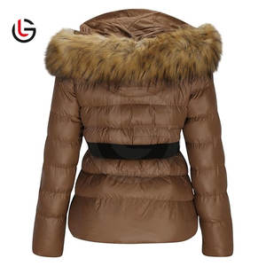 Parka pour femmes veste bouffante tricotée respirante imperméable à l'eau tenue décontracté avec logo personnalisé fait sur mesure - Product Image 2