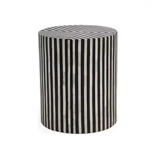 Nuevo diseño de mesa decorativa para dormitorio, elegante mesa auxiliar con acabado en polvo de Metal negro, muebles de sala de estar, sofá, mesa auxiliar - Product Image 2