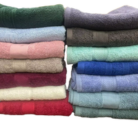 Wholesale Bath Towel Cotton Terry 500GSM Dobby Border 16 Colour Hotel Spa Absorbent Set OEM ODM Custom