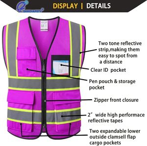 Chaleco de Trabajo de Alta Visibilidad para Hombre, Chaleco de Seguridad Reflectante de Alta Calidad - Product Image 6