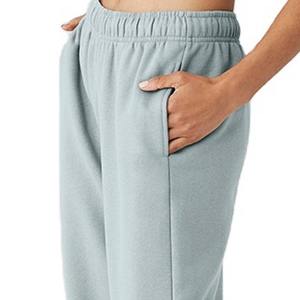 Pantalones de chándal para correr de secado rápido para mujer de invierno al por mayor, ropa informal de ajuste regular con cintura elástica, Parte delantera plana, color sólido - Product Image 3