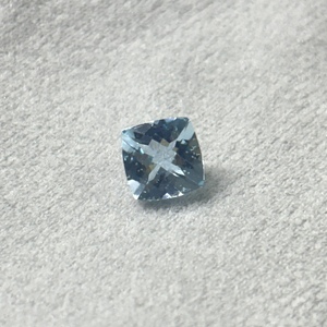 Aigue-marine naturelle, forme coussin, taille facettée, taille Santa Maria, pierre précieuse en vrac, bleu, 7 mm, 1,30 carats - Product Image 1