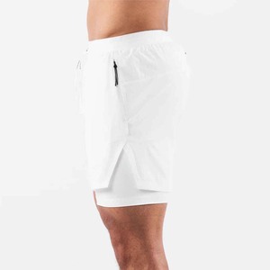 Pantalones cortos de correr de algodón 100% personalizados para hombre, pantalones para correr de gimnasio de secado rápido con cintura elástica, transpirables, cómodos - Product Image 4