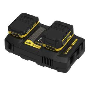 Chargeur double batterie 18V Stanley pour outils électriques - Product Image 1