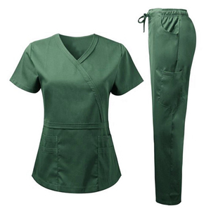 Uniforme médical de conception de tissu tissé de costume de gommage d'hôpital d'infirmière à la mode personnalisable de haute qualité - Product Image 1