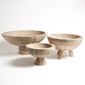 Cuenco de madera con acabado antiguo - Product Image 4