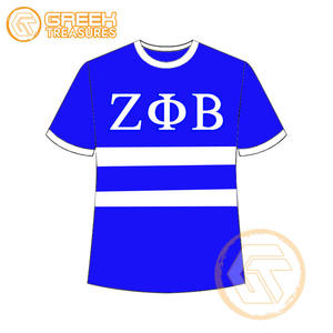 T-shirt pour femmes Zeta Phi Beta personnalisé en gros vêtements de sororité t-shirts en coton vêtements de fraternité pour femmes plus fines - Product Image 1