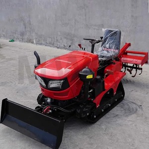 Tracteur à chenilles rouge 4x4 21HP à transmission par engrenages, multifonctionnel pour la ferme et le jardin - Product Image 4