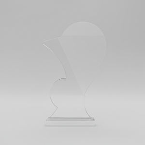 Trofeo Acrílico Aurora Wave, Duradero, Pulido, Grabado, Estilo Deportivo, Curva Única, para Premios Corporativos, Reconocimiento a Empleados - Product Image 2