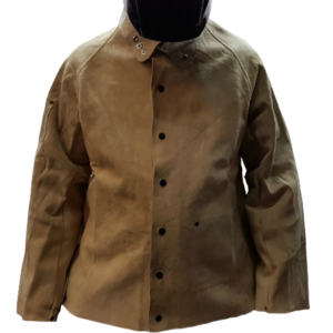 Chaqueta de soldadura de cuero de vaca de grado profesional para soldadores Chaqueta de soldadura de cuero resistente al fuego - Product Image 1