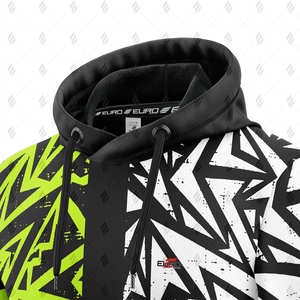 Sweat à capuche d'hiver personnalisé en tricot de coton, couleur unie, décontracté, respirant, texture douce, poche surdimensionnée, nouveauté - Product Image 4