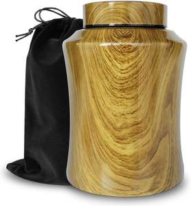 <b>Wooden</b> Print Handcrafted Cremation <b>Urns</b> <b>for</b> Human <b>Ashes</b> Adult Male Female Stainless Steel Funeral Decorative <b>Urn</b> Wood Print - Product Image 1