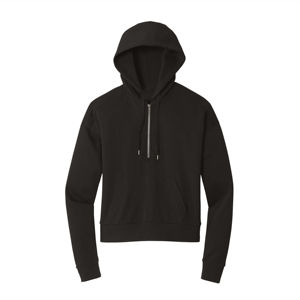 Veste confortable à capuche demi-fermeture éclair pour femmes de haute qualité pour tenues décontractées et entraînements avec logo imprimé au dos - Product Image 1