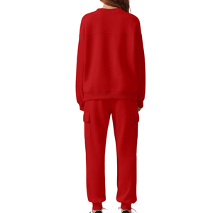 Chándal de color liso de alta calidad para mujer, ropa de calle, novedad, logotipo personalizado para adultos, estilo informal, 100% poliéster, el mejor producto - Product Image 2