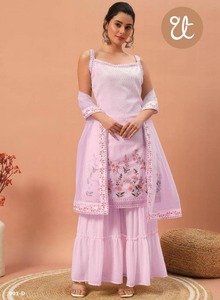 Georgette salwar kameez สำหรับเทศกาลปาร์ตี้งานปักแบบทันสมัย - Product Image 6