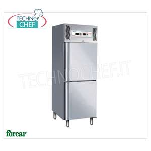 Réfrigérateur/Congélateur Combiné Commercial Forcar G-GNV600DT pour Cuisine Professionnelle, 2 Portes Demi-Hautes, Ventilation Double - Product Image 1