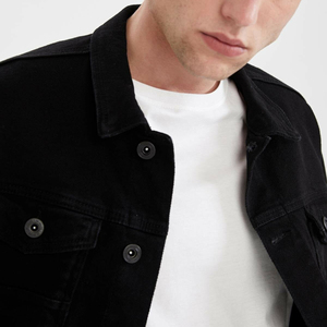 Veste en jean personnalisée pour hommes avec col montant nouveau design toile mode pour l'hiver votre propre style bonne marque fabricant distributeur - Product Image 2